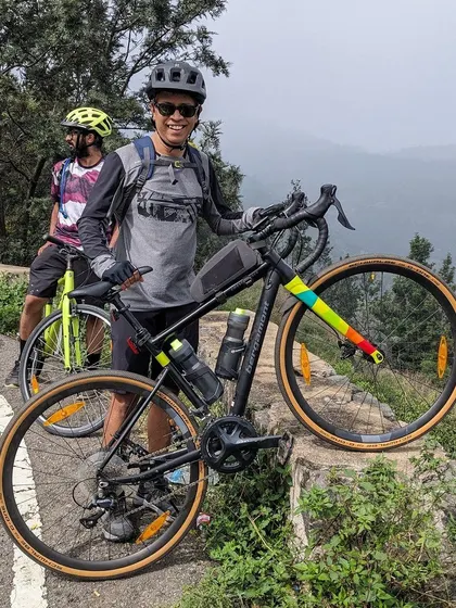 It's all about the adventure. Here's a shot from one of our curated tours in Yercaud, exploring breathtaking climbs and dense forests. I build bikes that can take you to places like this.