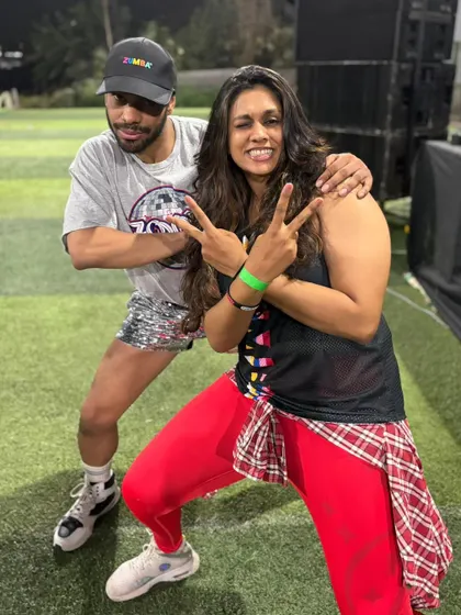 Peace and victory. That's the feeling after a successful and high-energy masterclass with a Zumba legend.
