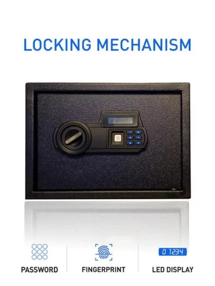 The locking mechanism of the Ozone Safilo Bio-Z is designed for modern security needs. It integrates password and fingerprint access with a clear LED display, ensuring quick, reliable, and keyless entry to your belongings.