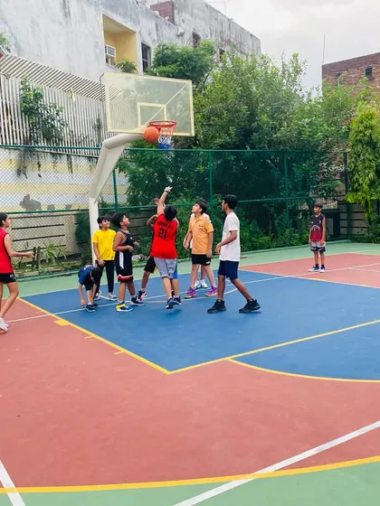 A player goes up for a shot.