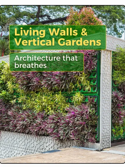 Living walls and vertical gardens represent architecture that breathes. This is an example of an outdoor vertical garden that acts as a stunning, natural boundary wall for a property.
