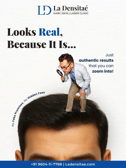 What you see is what you get: real hair and real results. At my clinic, I believe in transparency, with no fake promises or hidden fees. This post emphasizes my commitment to authentic outcomes you can trust.