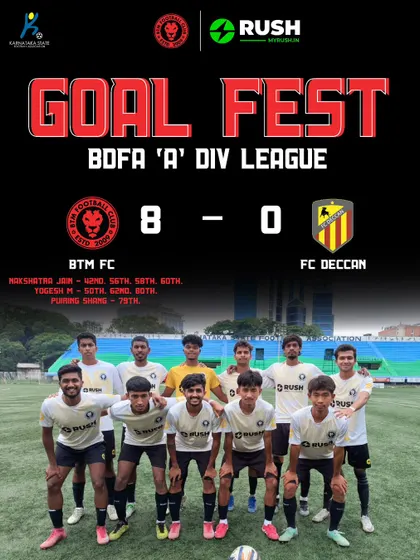 A story of redemption. After losing 8-0 to FC Deccan in a previous season, we rewrote the story with an 8-0 victory, a result of hard work and persistence.