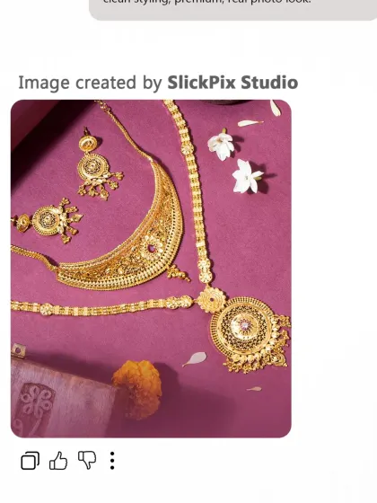 A soft and feminine flatlay for a gold jewelry set. The pink background and delicate white flowers complement the gold, creating a romantic and graceful presentation.