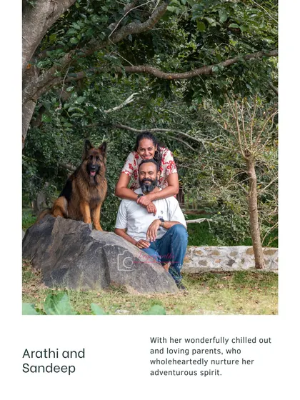 Ruby the German Shepherd with her wonderfully chilled-out parents. A perfect family portrait in a beautiful outdoor setting.