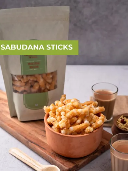 My Sabudana Sticks are a popular fasting snack. These crunchy, savory sticks are perfect for munching on during the day to keep your energy levels up.