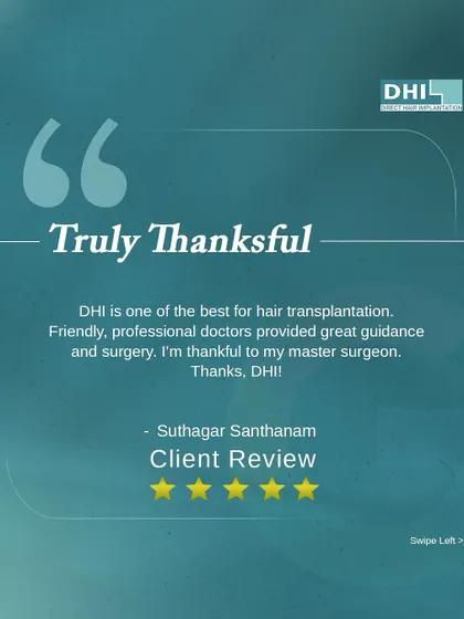 **Client Review: Truly Thankful:** Suthagar Santhanam expresses his gratitude to his master surgeon and the friendly, professional doctors who provided great guidance and surgery.