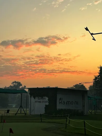 Another stunning sunset view over our fitting studio and putting green.