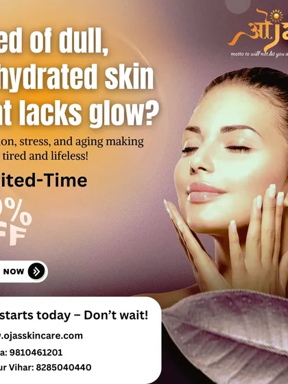 Tired of dull, dehydrated skin that lacks glow? Pollution and stress can take a toll, but our treatments can revive your skin's natural radiance. Book now to take advantage of our limited time 20% discount.