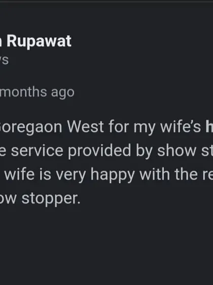 We love when our clients' partners notice the difference. This client from Goregaon West shared how happy his wife was with her hair treatment results.