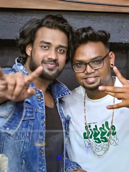 Sharing a moment with DJ Dany. The Bangalore DJ community is full of talent and it's great to connect with other artists.