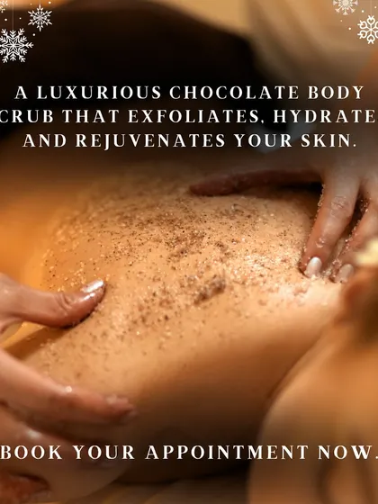 A closer look at the rich texture of our Nutcracker Polish. This luxurious chocolate body scrub gently exfoliates the skin, removing dullness and revealing a hydrated, smooth, and radiant surface.