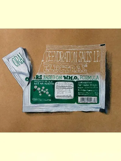 Even a simple packet of Electral oral rehydration salts can become a subject for art. This drawing is part of my object studies series, where I practice realism by observing and rendering everyday items.