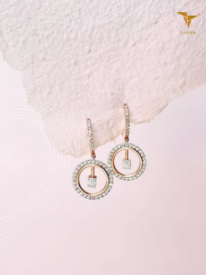 Love, like diamonds, finds its perfect setting. These modern diamond hoop earrings are a beautiful way to show your love this Valentine's.