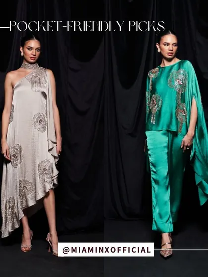 A closer look at some pocket-friendly party wear. These satin dresses and co-ord sets are perfect for making a statement without a hefty price tag.
