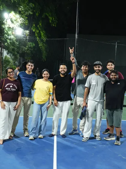 The grind doesn't stop when the sun goes down. Our courts are fully lit for those late-evening games. Here’s one of the first groups to own the night at our new Rohini arena.