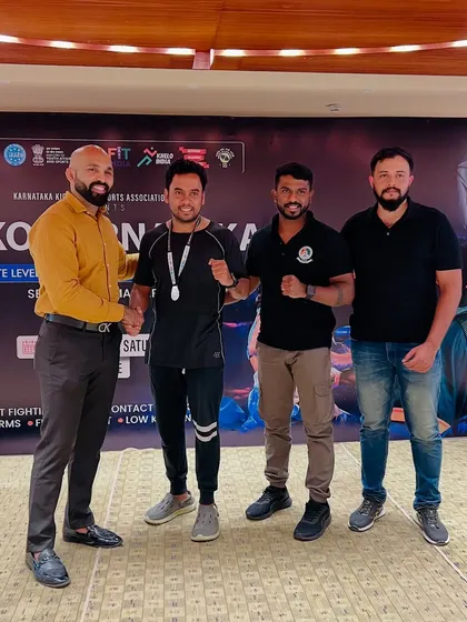 Another one of our dedicated fighters being recognized for his achievement at the WAKO Karnataka championship event.