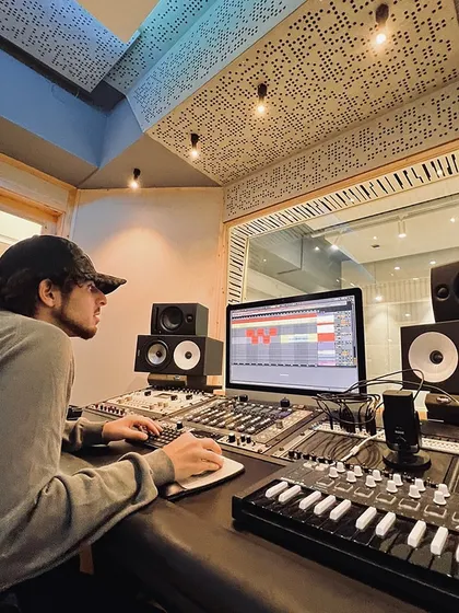 An engineer dialing in the mix during a session. Our studio is not just about the gear, but also the expertise available to help you get the best possible sound.