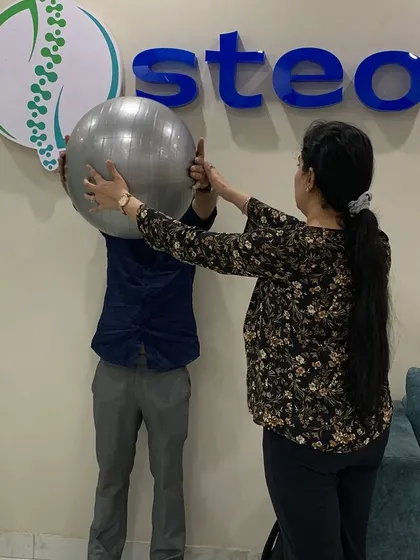 Using a stability ball is a great way to improve core strength and balance. In this session, I am assisting a patient with a targeted exercise to engage their stabilizing muscles, which is fundamental for back health and overall mobility.