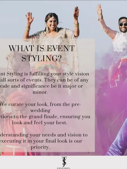 What is event styling? It's fulfilling your style vision for all sorts of events, from pre-wedding functions to the grand finale, ensuring you look and feel your best.