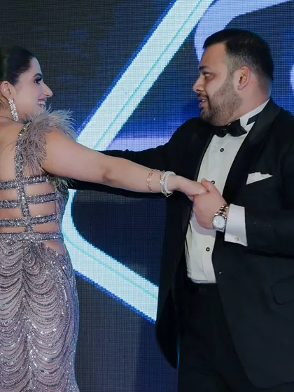 A sweet moment between a father and daughter on stage. These are the memories that last a lifetime.
