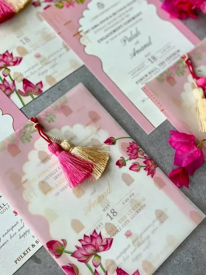 A duplicate image of the layered lotus invitations.