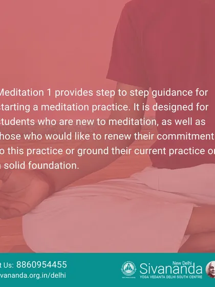 Our Meditation 1 course is designed to give you a solid foundation. This graphic outlines the key benefits and structure of the program, which is an invaluable tool for emotional balance.