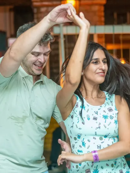 All smiles at La Rumba. Join us for a night of great music, dancing, socializing, and awesome vibes. It's the best way to end the week.