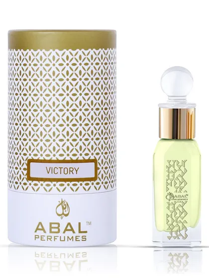 The attar bottle and its packaging shot together, providing a comprehensive product view.