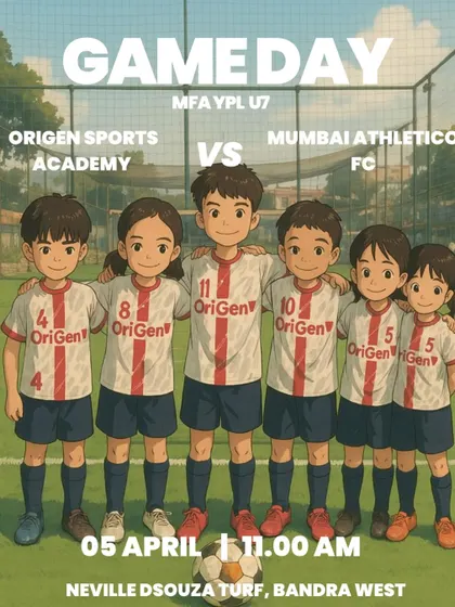 Game day announcement for our U7 team's match in the MFA YPL. We treat every match with professional focus, even for our youngest stars.