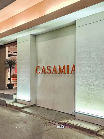 The entrance to the Casa Mia store, where we catered an evening of refined design and equally refined food.