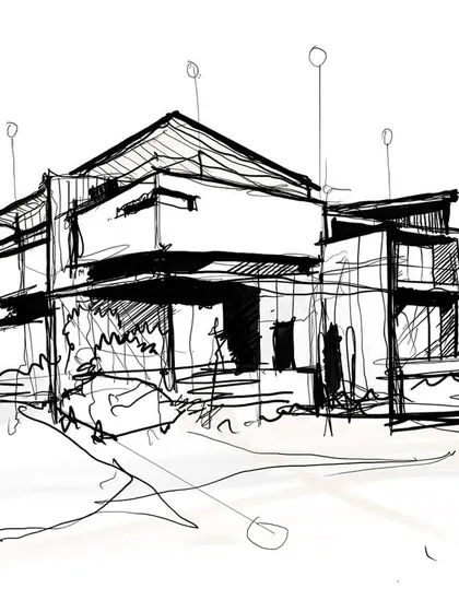 Every one of our projects begins with a simple, powerful tool: the hand-drawn sketch. This is where intuition meets intention, allowing us to explore the soul of a space long before the first brick is laid. We believe in the power of the thinking hand.