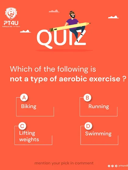 Test your fitness knowledge. This quiz asks you to identify which activity is not a type of aerobic exercise, helping you understand the difference between cardio and strength training.