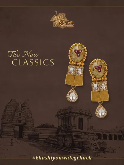 Add a touch of glamour to your style with our stunning long earrings. Crafted with mesmerizing semi-precious stones and adorned with intricate Kundan work, these are the new classics for your collection.