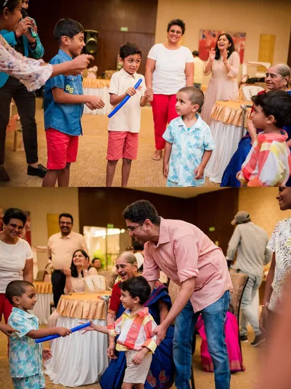 Candid moments of children playing party games, their faces full of concentration and excitement. We capture the fun as it happens.