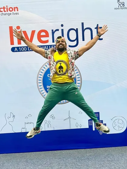 Jumping for joy at the "liveright" event. Promoting health and wellness in corporate spaces is something I'm passionate about.