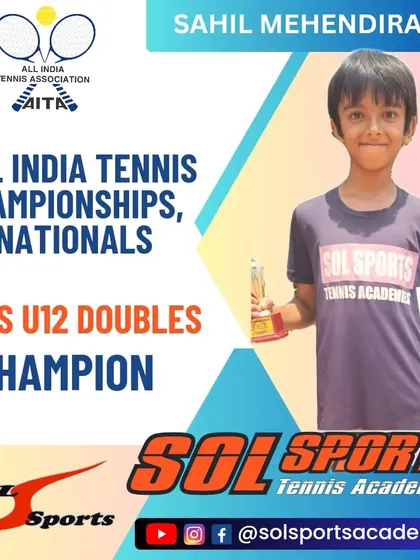 Congratulations to Sahil Mehendiratta for winning the doubles title and reaching the semi-finals in singles at the U12 CS 7 AITA Nationals. A truly remarkable performance.