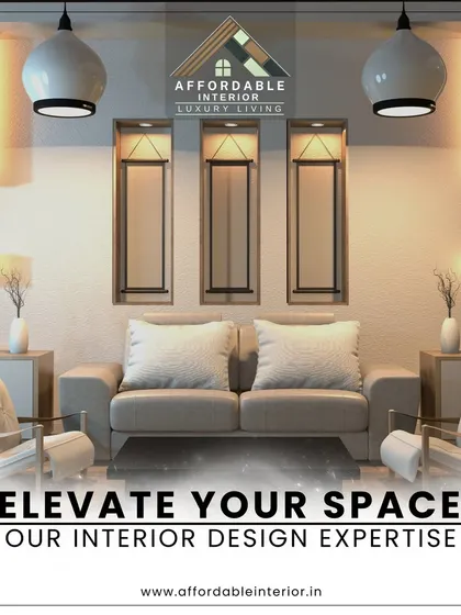 A graphic showcasing our expertise in elevating spaces with thoughtful and elegant interior design.