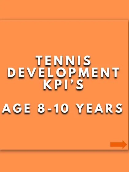 I believe in a structured, long-term development plan over chasing early rankings. This graphic outlines some of the key performance indicators (KPIs) I track for players in the critical 8-10 year age group, ensuring they build the right foundational skills for future success.