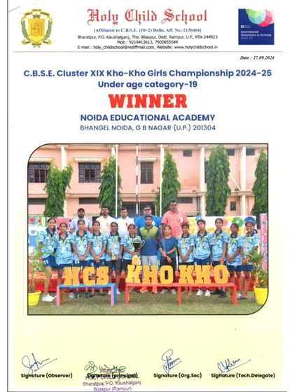 Our Under-19 girls' team were the proud winners of the CBSE Cluster XIX Kho-Kho Championship.