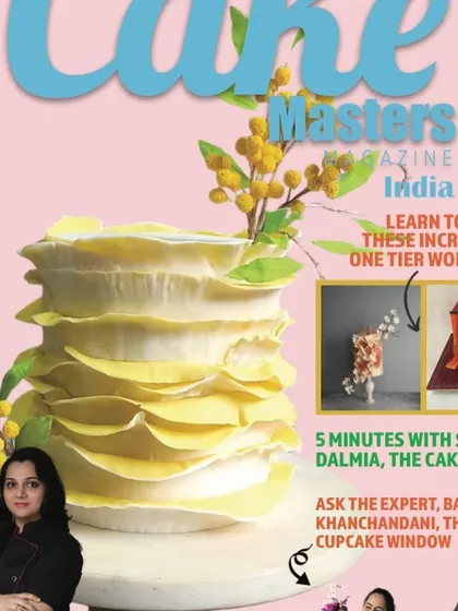 What a great way to start the year! I was so excited and humbled to have my tutorial for the "Neelaveni" cake featured in Cake Masters India magazine, and even on the cover!