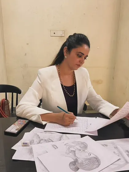 In the zone, judging the fine arts competition at Mood Indigo. It was a privilege to review the incredible work of so many talented young artists.