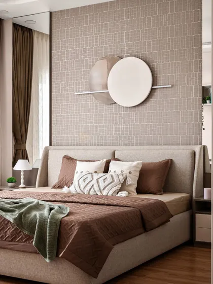 A duplicate of 132, highlighting the cozy and layered look of the bed.