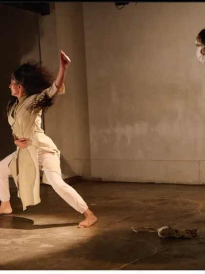 Performing "DANDYLION" in Tokyo. This piece uses physical theatre to convey a heavy theme, but also to find the delicate beauty and power that comes from connecting with the earth.