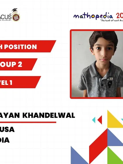 Prayan Khandelwal from Dausa, India, celebrating his 4th Position win.