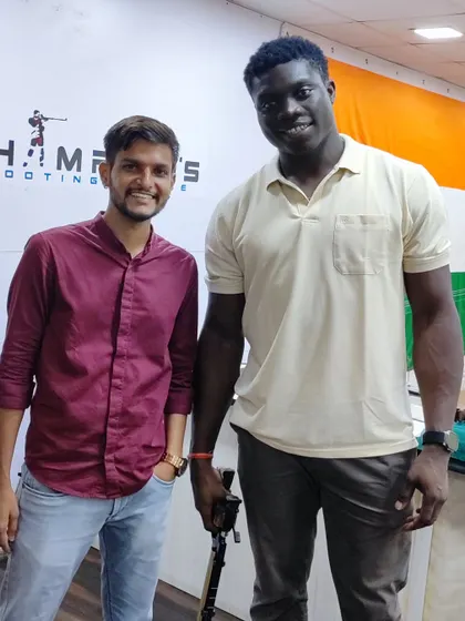 It was a pleasure to welcome social media personality @istanboss to our shooting range. He's seen here with one of our coaches.