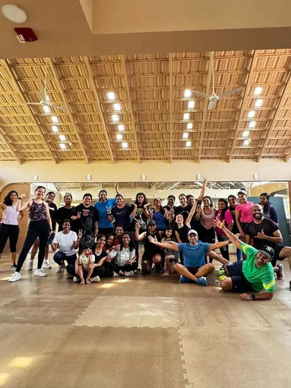 Post-Session Group Photo: The happy, sweaty faces after a great dance fitness session. This is my community, my tribe.