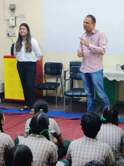 Guiding the next generation is a responsibility I take seriously. Here I am, speaking to students about pursuing a career in law and the dedication it requires.