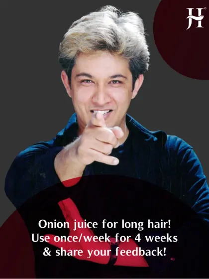 Want long hair? Here is an old desi hack. Try using onion juice on your scalp once a week for four weeks and see the results for yourself.