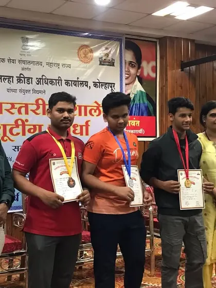 Our shooters on the podium at the State Interschool Shooting Competition in Kolhapur.